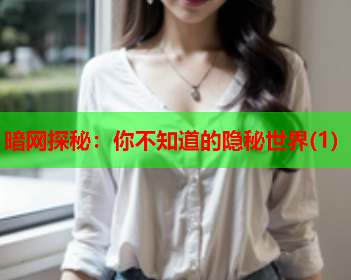 暗网探秘：你不知道的隐秘世界(1)