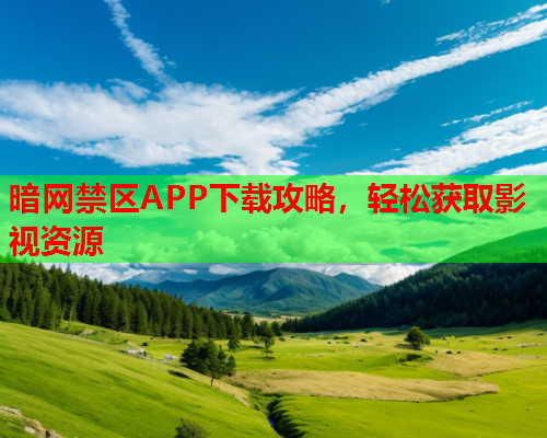 暗网禁区APP下载攻略，轻松获取影视资源