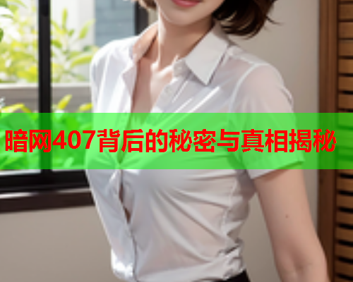 暗网407背后的秘密与真相揭秘