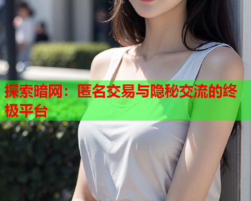 探索暗网：匿名交易与隐秘交流的终极平台